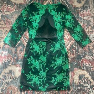 Hailey Adrianna Papell Black Lace Dress